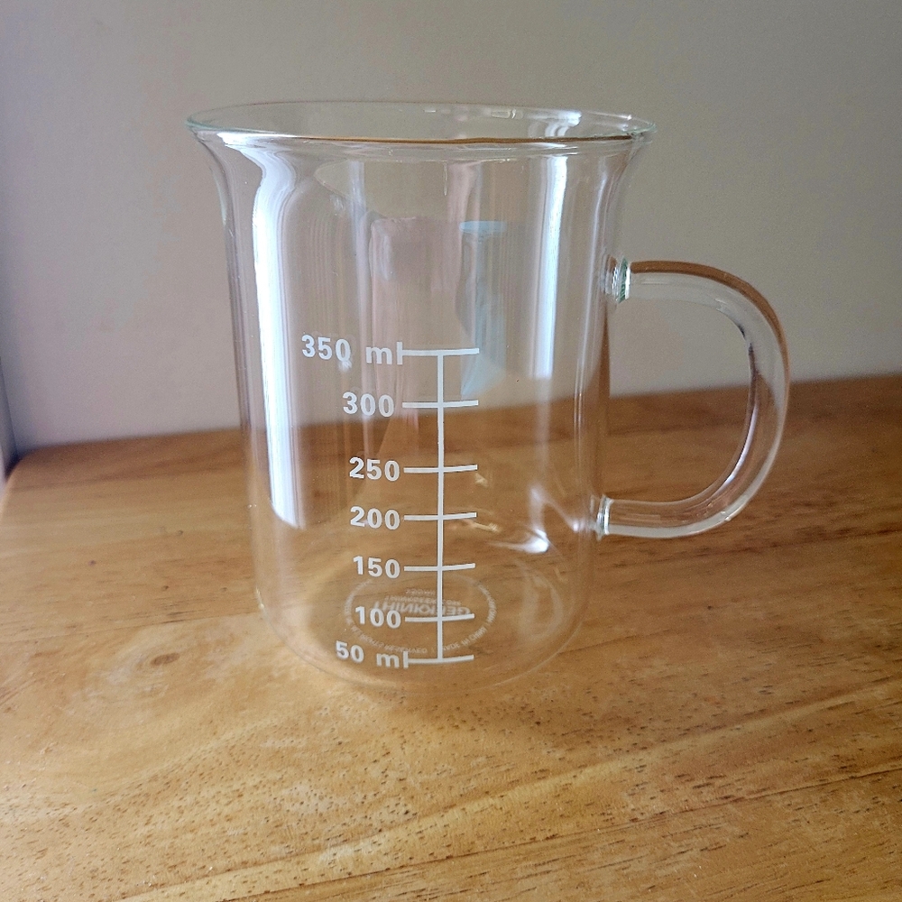 THINKGEEK Clear Glass Beaker Scientist Mug